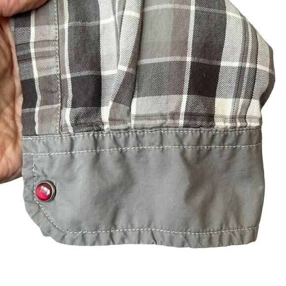Reguest Mens Plaid Ruby Snap Front Pkts. Long Sleeve Embroidered Size 3XL #G1250 - Picture 7 of 9